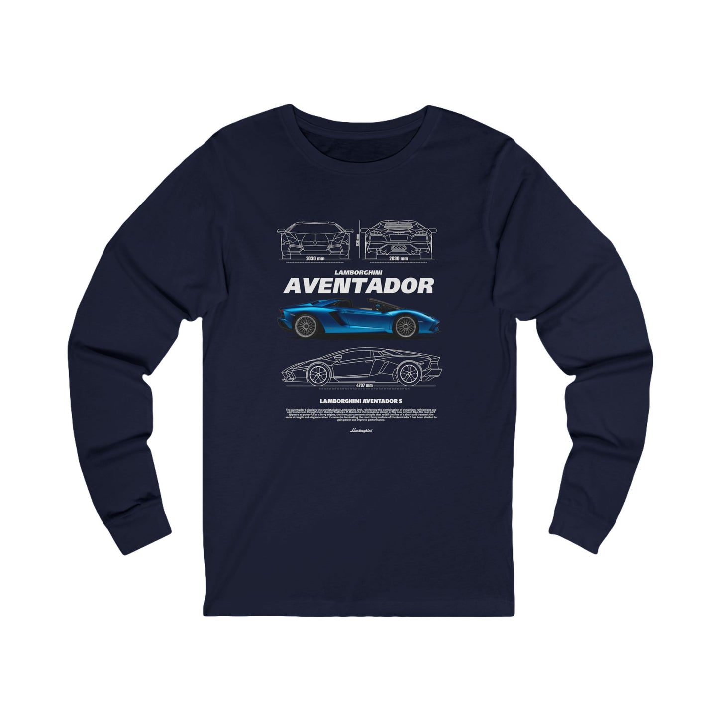 Lamborghini Aventador Unisex Long Sleeve Tee – Perfect for Car Enthusiasts - CreativeRino