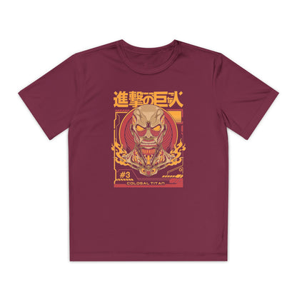 Attack on Titan Youth Competitor Tee - Colossal Anime Graphic T-shirt for Anime Fans - CreativeRino
