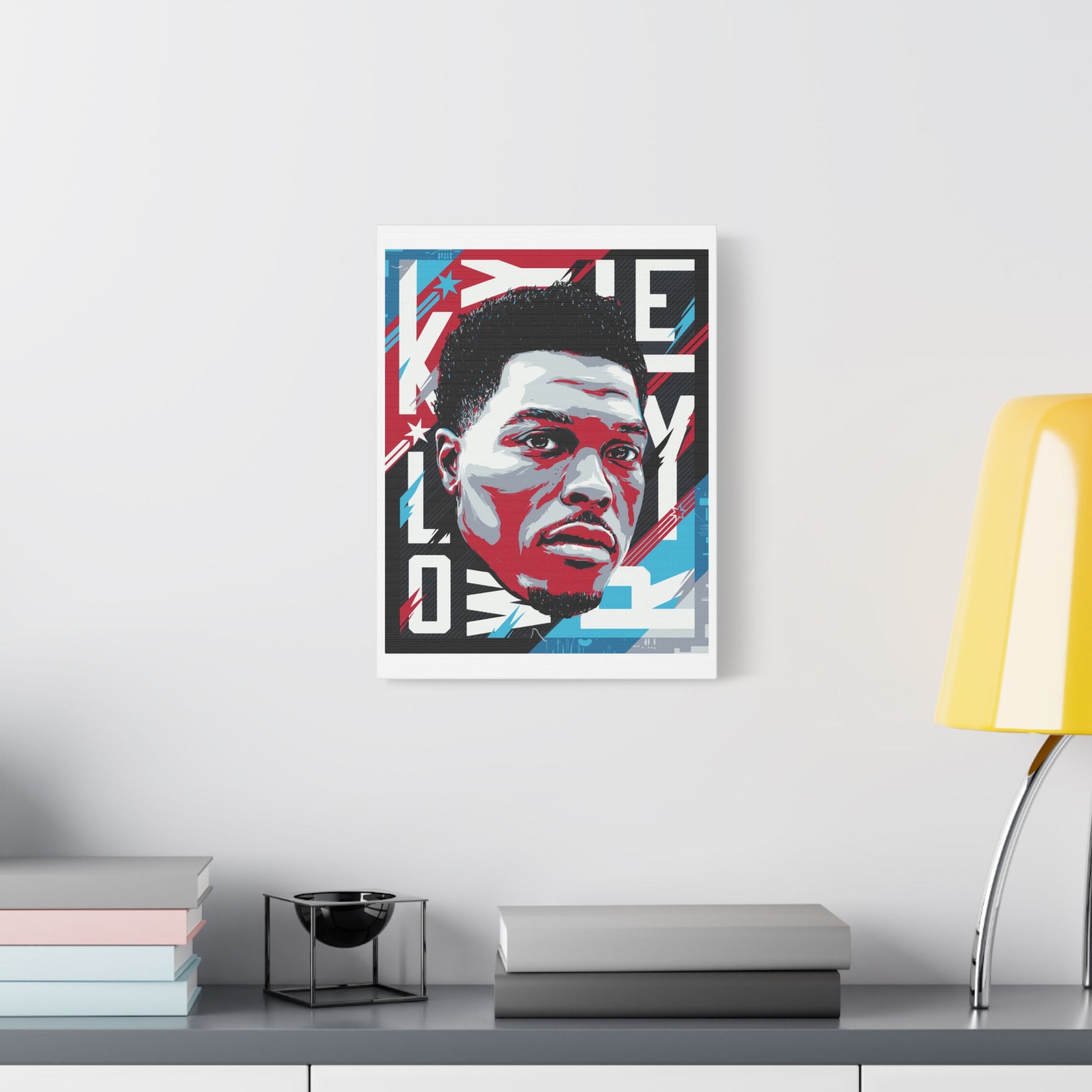 Kyle Lowry Vibrant Satin Canvas Wall Art – NBA Portrait of a Star Player - CreativeRino