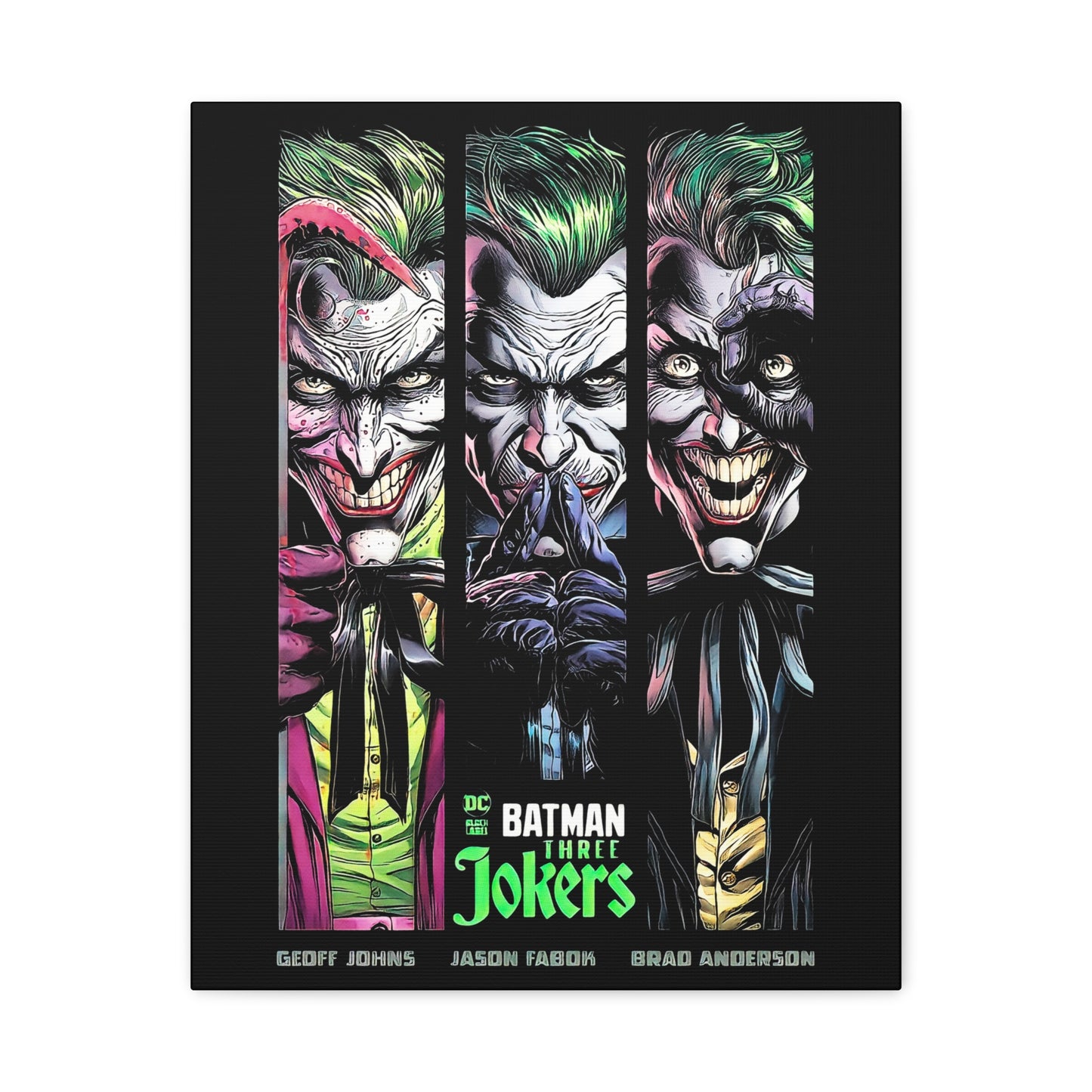 Batman Three Jokers Canvas Art - Stretched Matte Wall Décor - CreativeRino