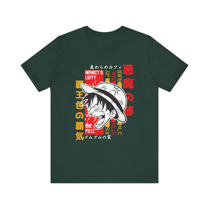 One Piece Luffy Graphic Tee – Unisex Jersey T-shirt for Anime Fans - CreativeRino