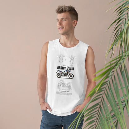 Africa Twin Unisex Tank Top - Motorcycle Graphic T-shirt - CreativeRino