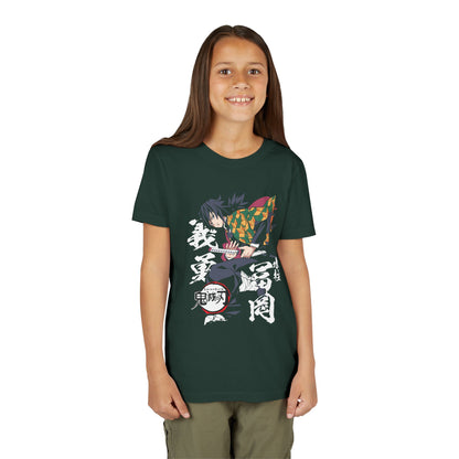 Anime-Inspired Youth Short Sleeve Tee - Demon Slayer Print T-shirt - CreativeRino
