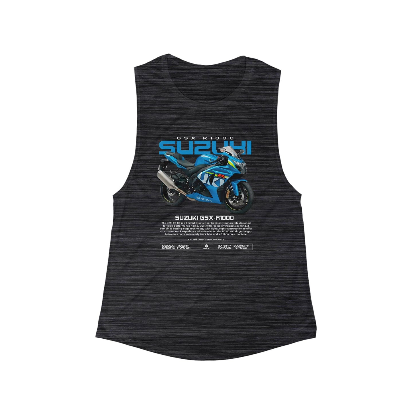 Suzuki GSX-R1000 Women's Flowy Muscle Tank - Perfect T-shirt for Bikers and Moto Enthusiasts - CreativeRino