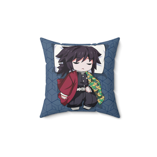 Anime Demon Slayer Character Faux Suede Square Pillow - Cozy Decor for Fans - CreativeRino
