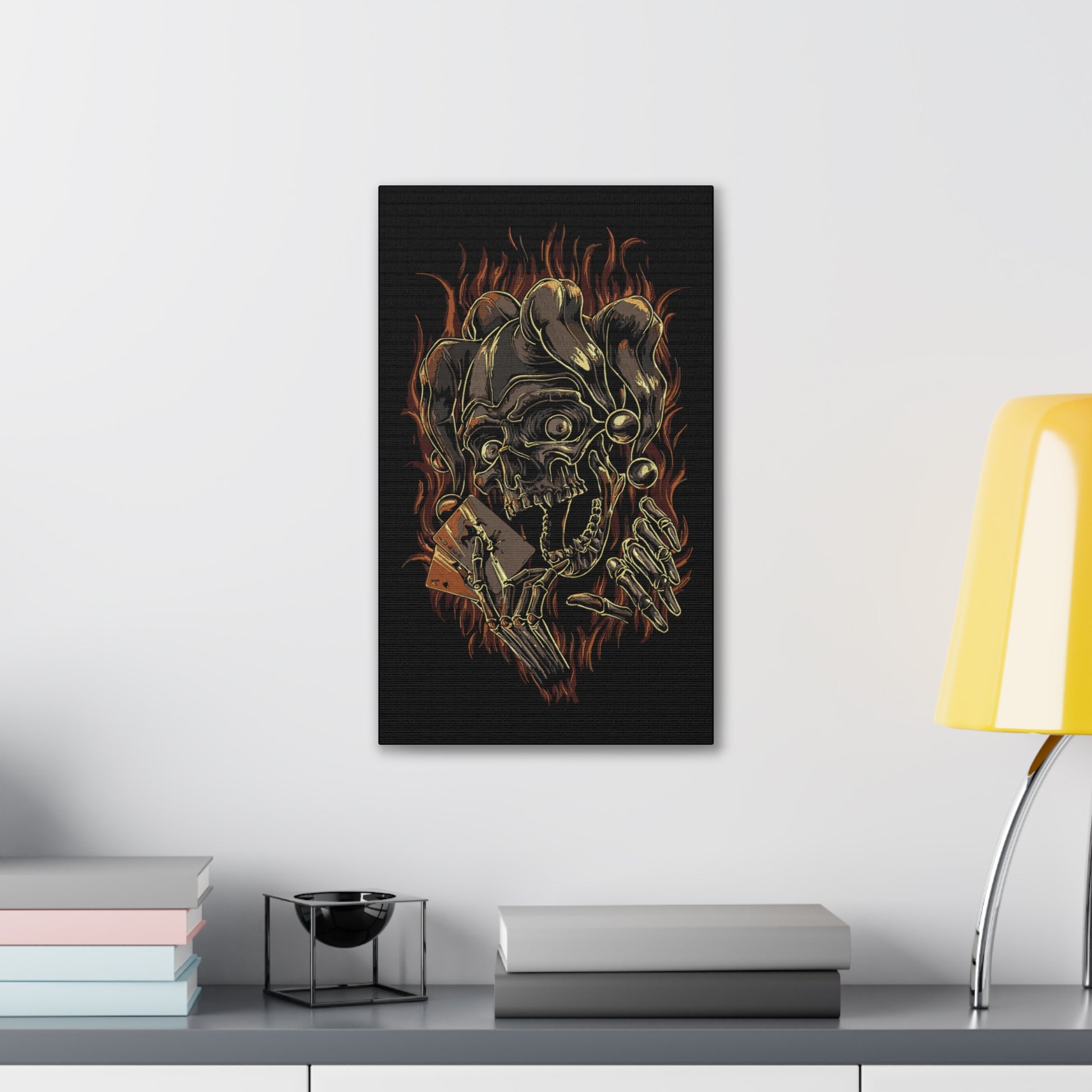 Gothic Skull Art Print, Framed Wall Decor, Halloween Home Decor, Edgy Art, Unique Gift for Him - CreativeRino