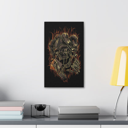 Gothic Skull Art Print, Framed Wall Decor, Halloween Home Decor, Edgy Art, Unique Gift for Him - CreativeRino
