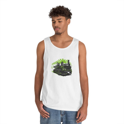 Urban Adventure Unisex Heavy Cotton Tank Top - Retro Car Design - CreativeRino