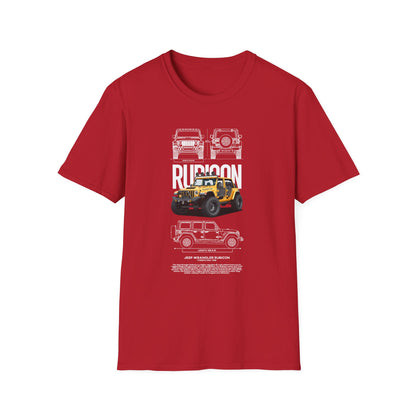 Rubicon Awaits Unisex Softstyle T-Shirt - Off-Road Vehicle Design - CreativeRino
