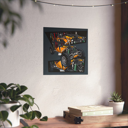 Off-Road Buggy Matte Square Poster – Adventure Decor for Automotive Enthusiasts - CreativeRino