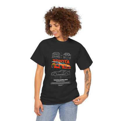 Toyota Supra MK4 Unisex Heavy Cotton Tee - Car Enthusiast Shirt - CreativeRino