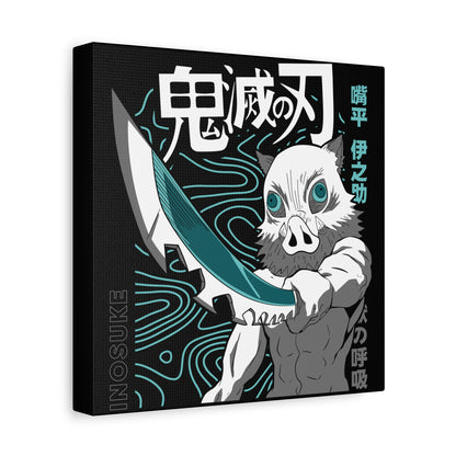Anime Wall Art - Inosuke Canvas Print Demon Slayer Decor - CreativeRino