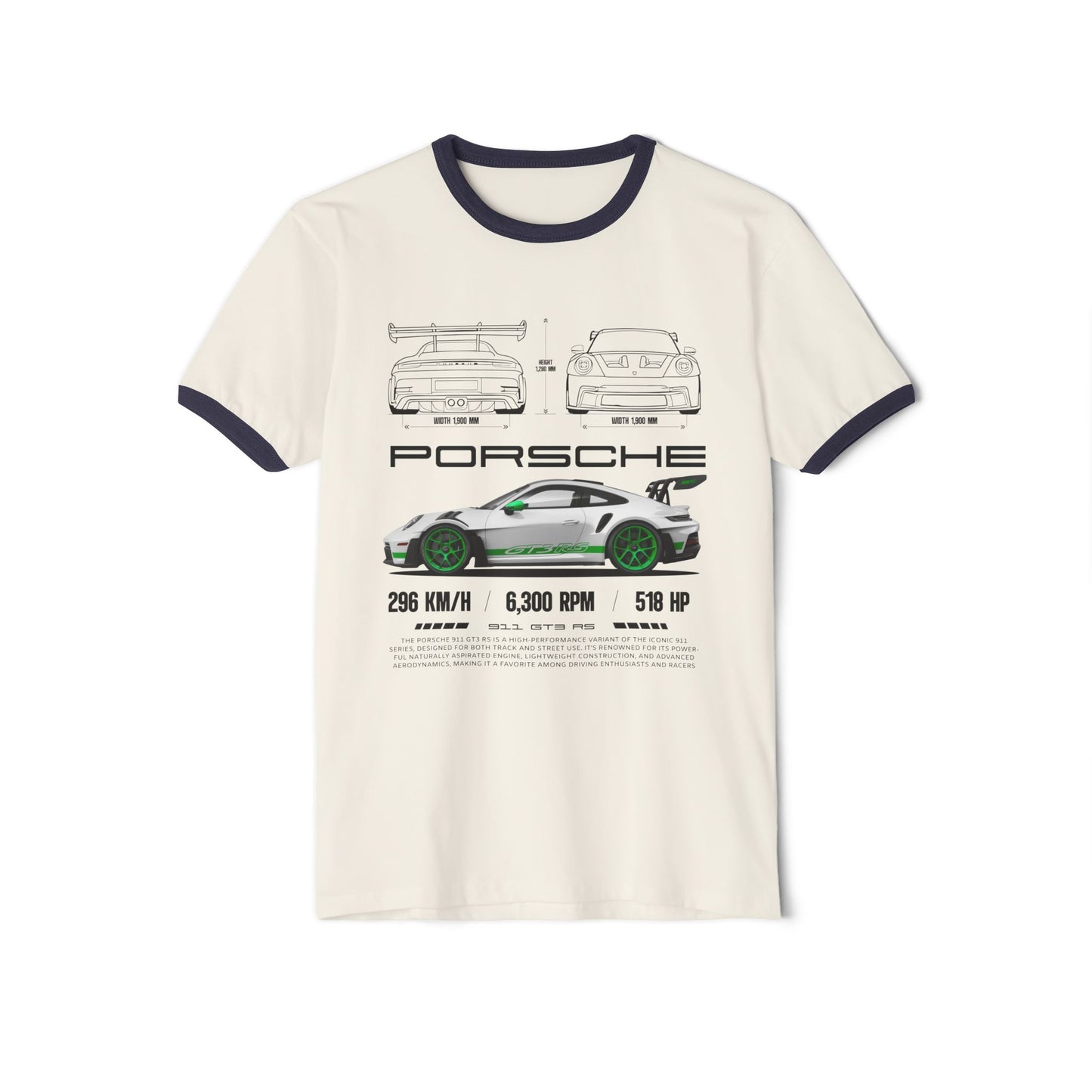 Porsche Unisex Cotton Ringer T-Shirt – Automotive Enthusiast Tee - CreativeRino