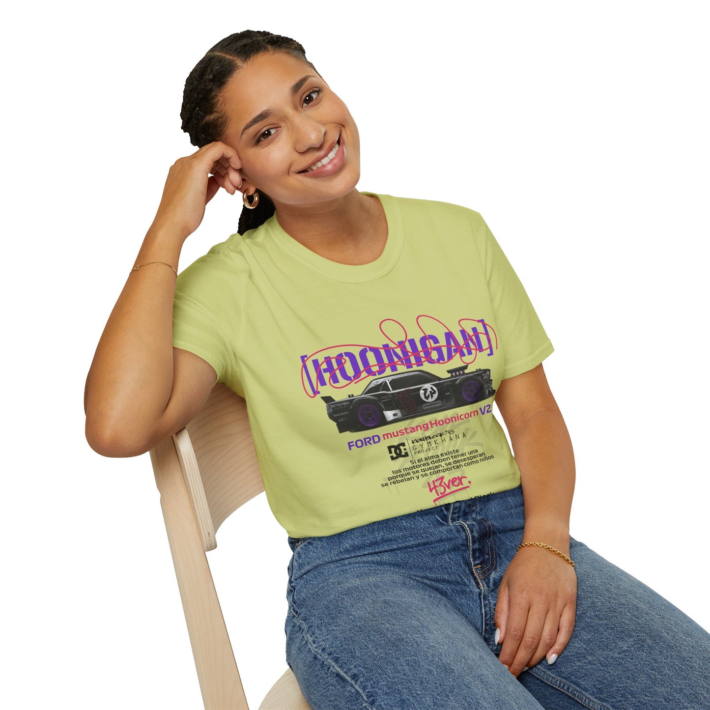 Hoonigan Unisex Softstyle T-Shirt - Perfect for Car Enthusiasts - CreativeRino