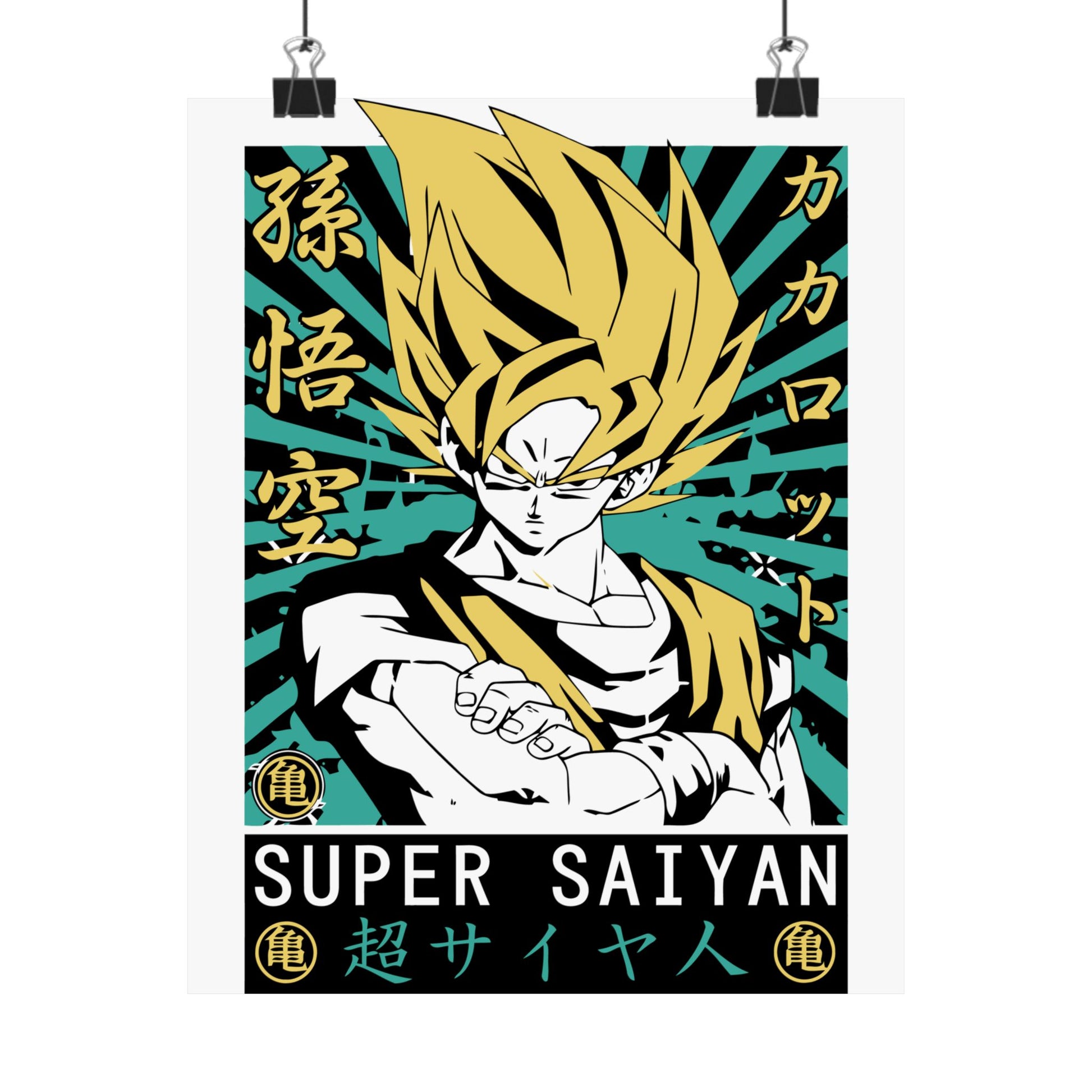 Super Saiyan Matte Vertical Poster | Anime Wall Art for Dragon Ball Fans - CreativeRino