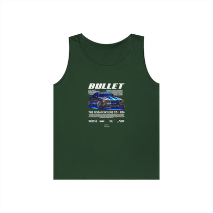 Bullet Skyline GT-R Racing Tank Top | Unisex Heavy Cotton - CreativeRino