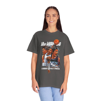 JA Morant Basketball Graphic T-shirt - Unisex Garment-Dyed Tee - CreativeRino