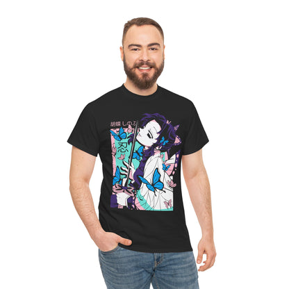 Butterfly Dreams Unisex Heavy Cotton Tee | Demon Slayer Inspired T-shirt Design - CreativeRino