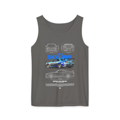 Nissan Skyline Graphic Tank Top - Fast 2 Furious Car Enthusiast Apparel - CreativeRino