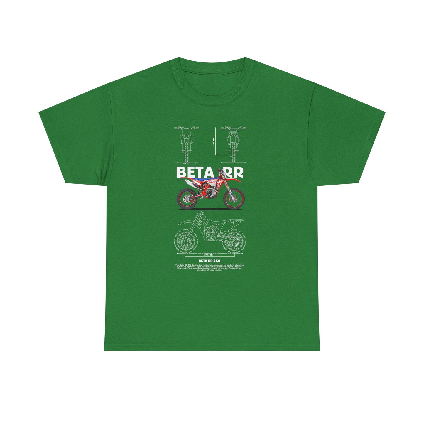 Unisex Heavy Cotton Tee - Beta RR Motorcycle Graphic T-shirt - CreativeRino