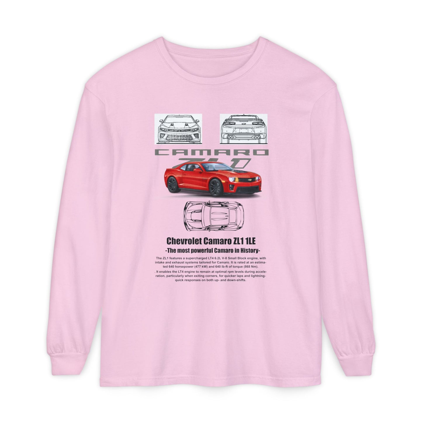 Chevrolet Camaro Long Sleeve T-Shirt for Car Enthusiasts - CreativeRino