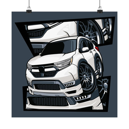 Car Enthusiast Matte Square Poster - Auto Art Decor for Garage & Office - CreativeRino