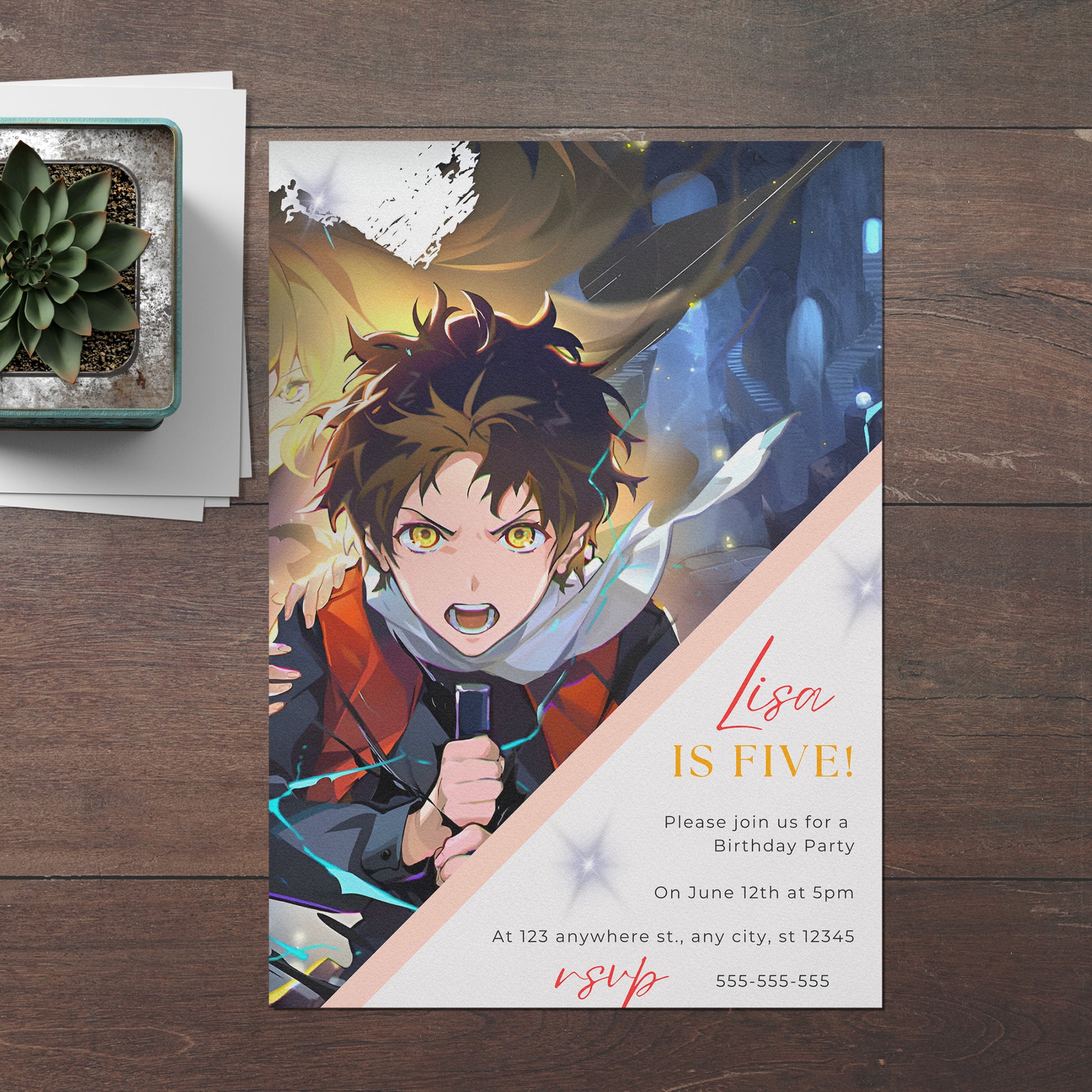 Tower Of God Birthday Invitation Template - CreativeRino