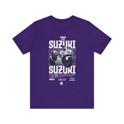 Biker Life Suzuki Unisex Short Sleeve Tee - Perfect T-shirt for Motorcycle Enthusiasts - CreativeRino