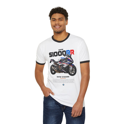 BMW S1000RR Unisex Cotton Ringer T-Shirt - Perfect for Motorcycle Enthusiasts - CreativeRino