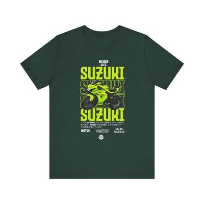 Biker Life Suzuki Unisex Jersey Short Sleeve Tee - Perfect T-shirt for Motorcycle Enthusiasts - CreativeRino