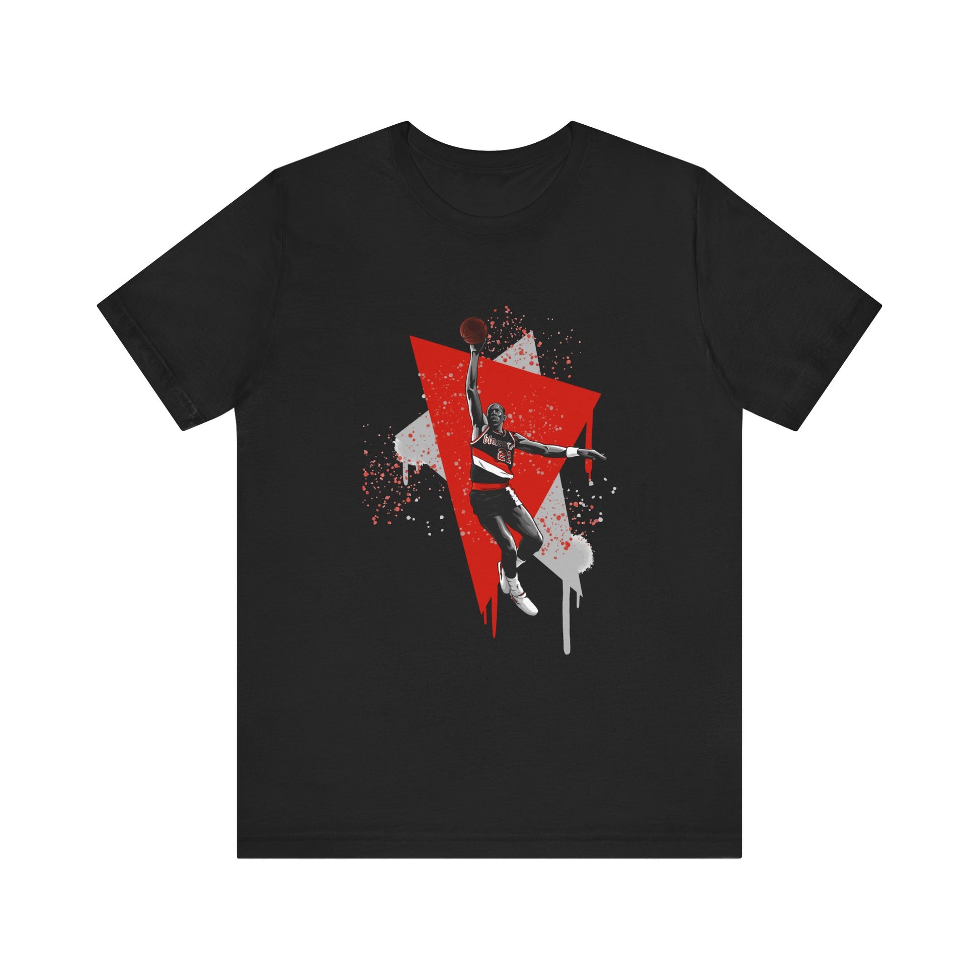 Unisex Clyde Drexler Jersey Short Sleeve Tee Basketball T-shirt - CreativeRino