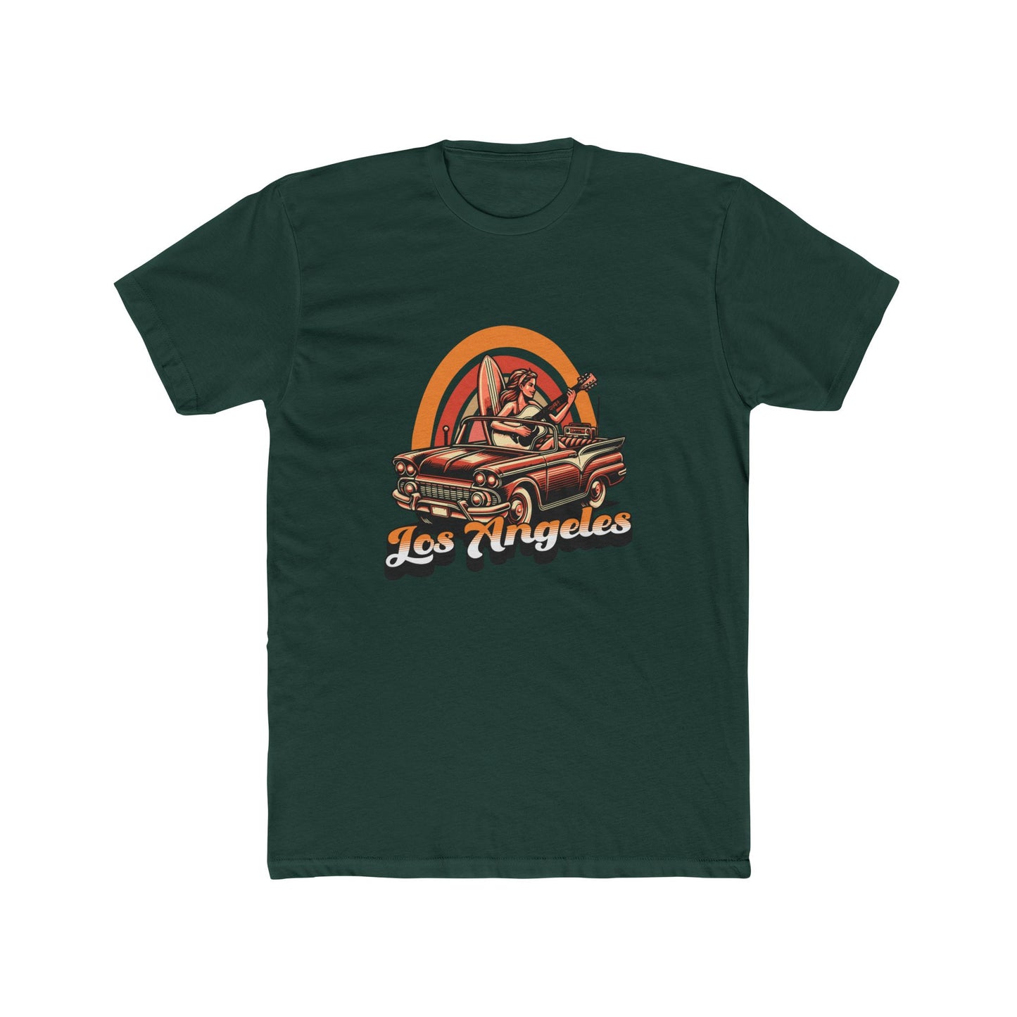 Los Angeles Vintage Tee Graphic Unisex Cotton Crew T-shirt - CreativeRino