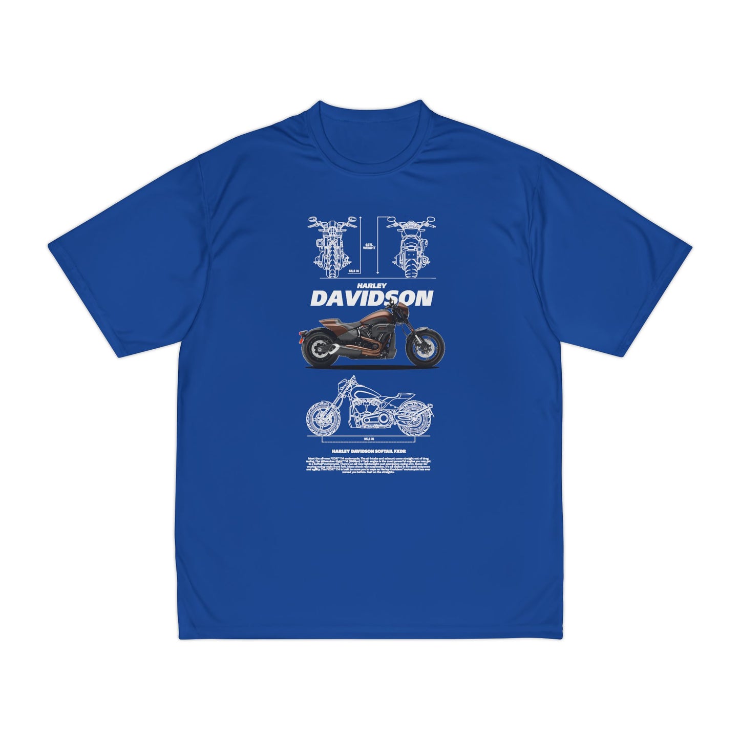 Harley Davidson Softail FXDR Men's Performance T-Shirt - Stylish Motorcycle & Mechanics Design - CreativeRino