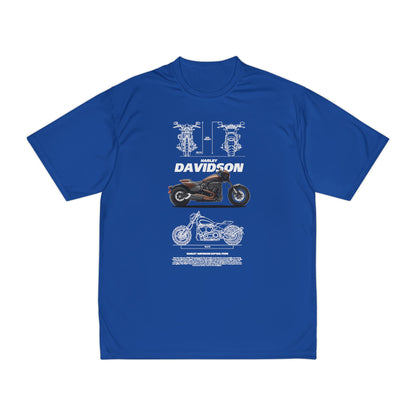 Harley Davidson Softail FXDR Men's Performance T-Shirt - Stylish Motorcycle & Mechanics Design - CreativeRino