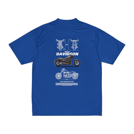 Harley Davidson Softail FXDR Men's Performance T-Shirt - Stylish Motorcycle & Mechanics Design - CreativeRino