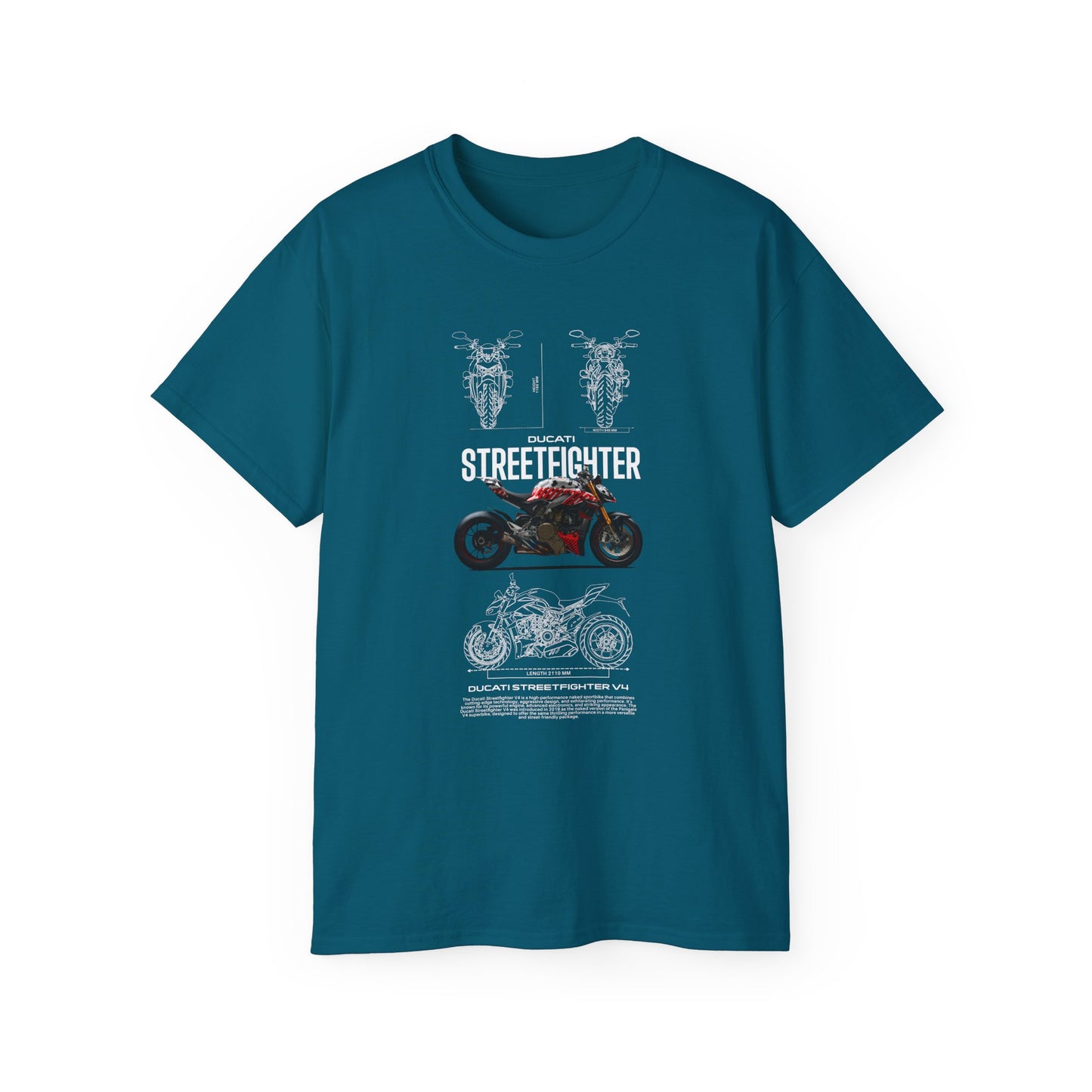 New Streetfighter V4 Motorcycle Graphic Unisex Tee - Perfect T-shirt for Riders and Enthusiasts - CreativeRino
