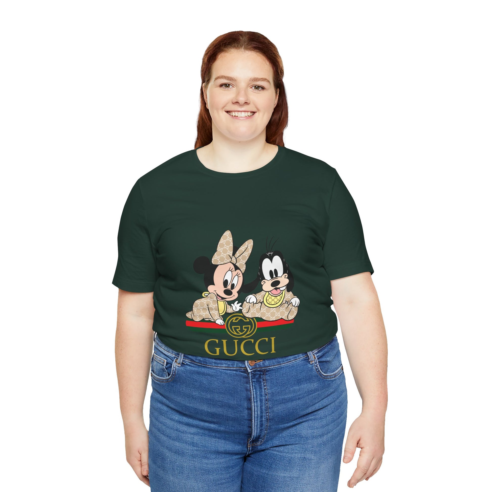 Mickey & Goofy Gucci Inspired Tee - Unisex Jersey Short Sleeve T-shirt - CreativeRino
