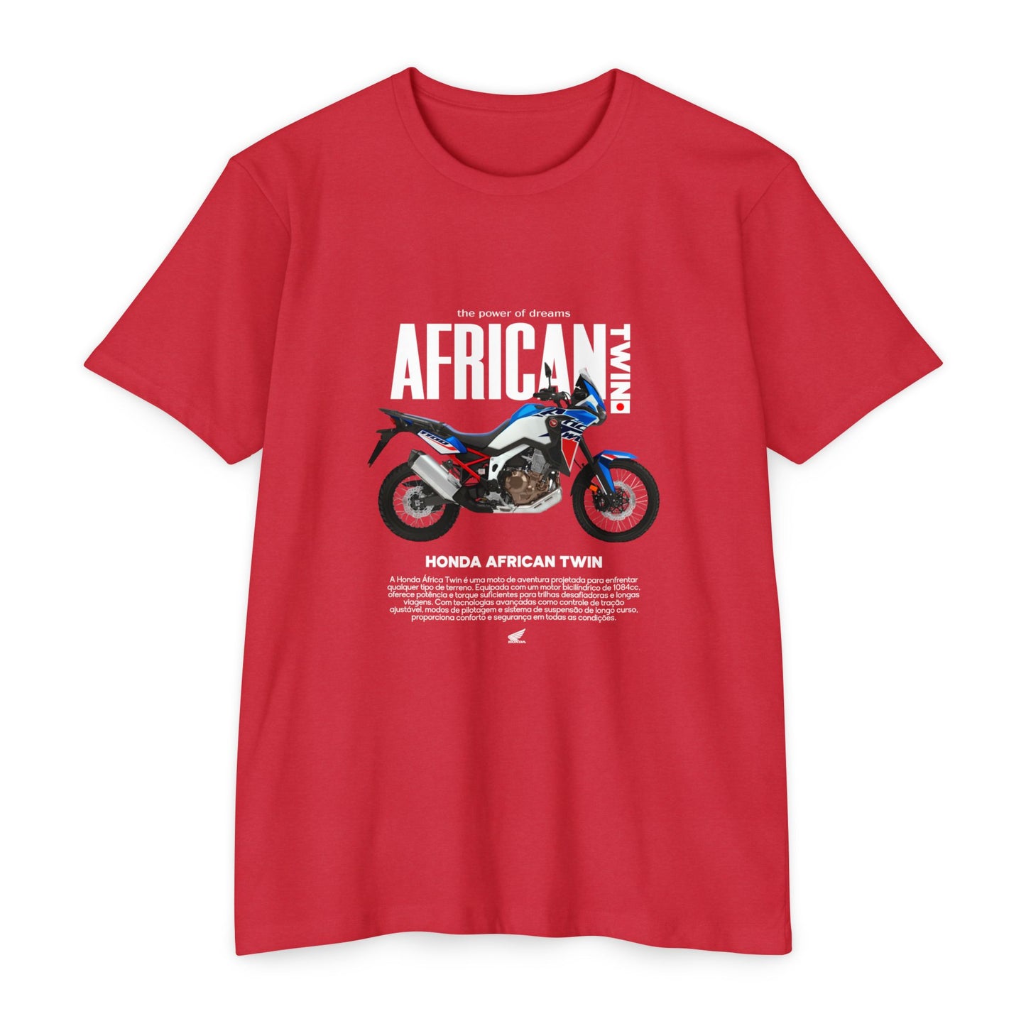 Honda African Twin Unisex T-Shirt - Power of Dreams Motorcycle Tee - CreativeRino