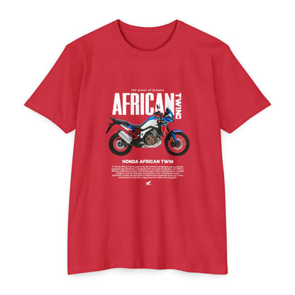 Honda African Twin Unisex T-Shirt - Power of Dreams Motorcycle Tee - CreativeRino