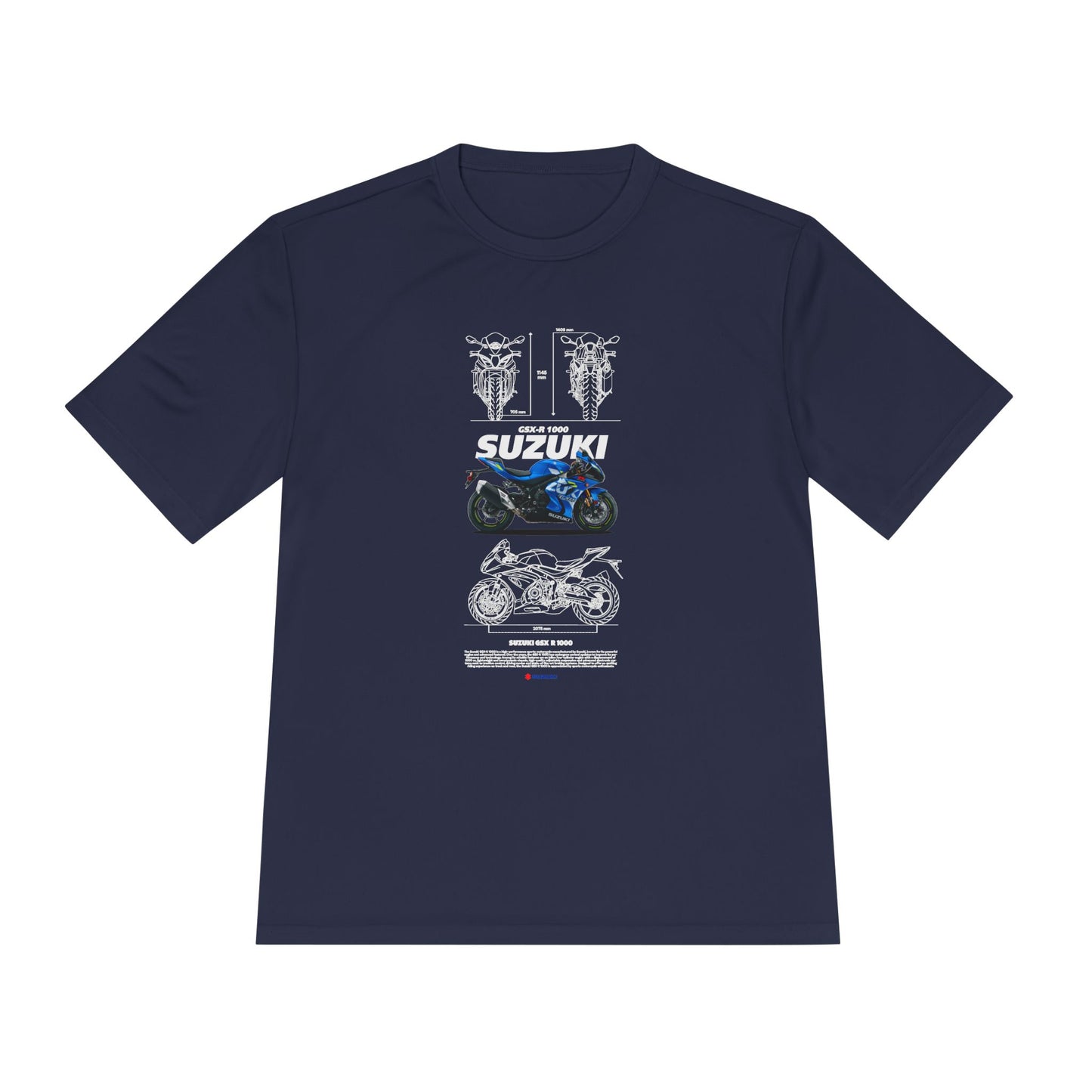 Suzuki GSX-R 1000 Motorcycle Unisex Moisture Wicking Tee - Perfect T-shirt for Riders and Enthusiasts - CreativeRino