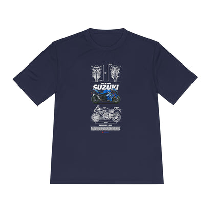 Suzuki GSX-R 1000 Motorcycle Unisex Moisture Wicking Tee - Perfect T-shirt for Riders and Enthusiasts - CreativeRino