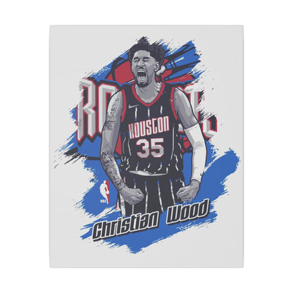 Christian Wood NBA Wall Art Canvas Print - Houston Rockets Decor - CreativeRino