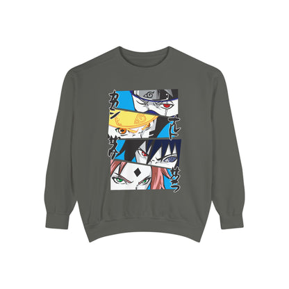 Anime-Inspired Unisex Sweatshirt with Naruto Character Designs - CreativeRino