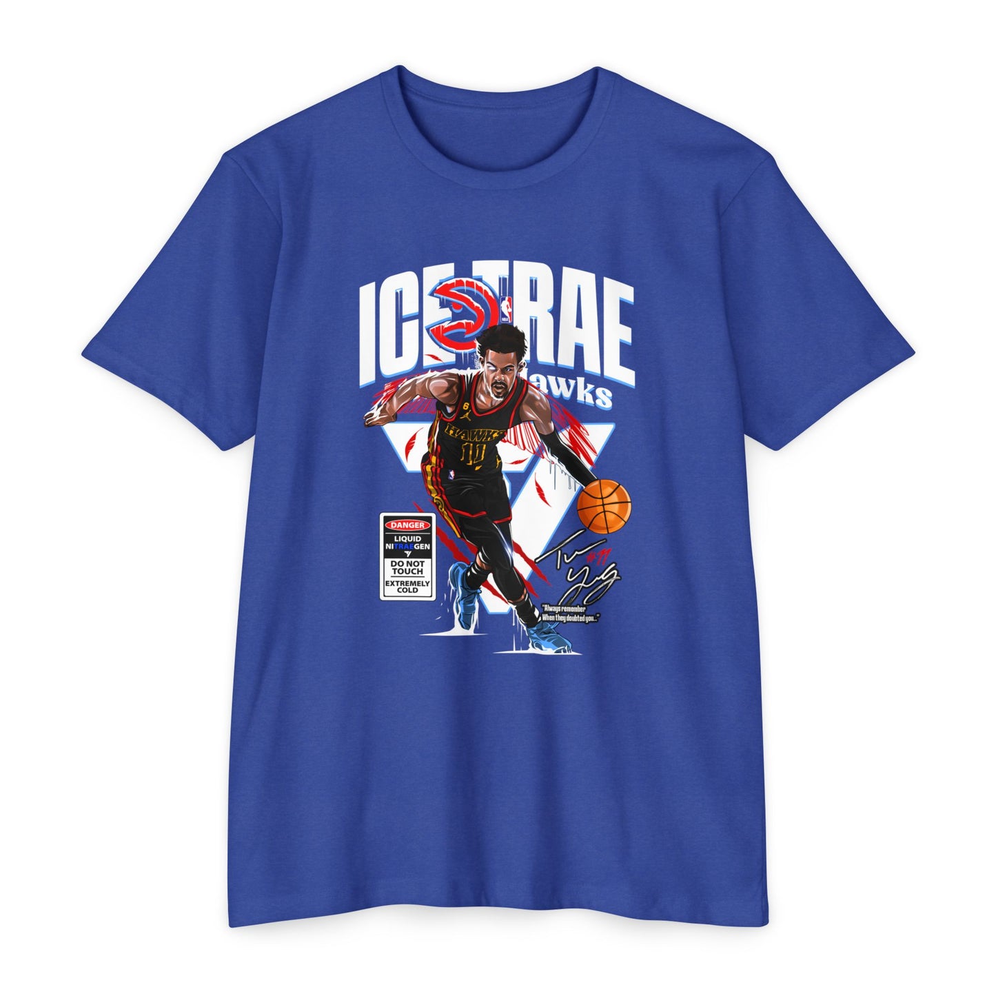 Ice Trae Hawks Basketball T-shirt | Unisex CVC Jersey for Sports Fans - CreativeRino