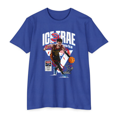Ice Trae Hawks Basketball T-shirt | Unisex CVC Jersey for Sports Fans - CreativeRino