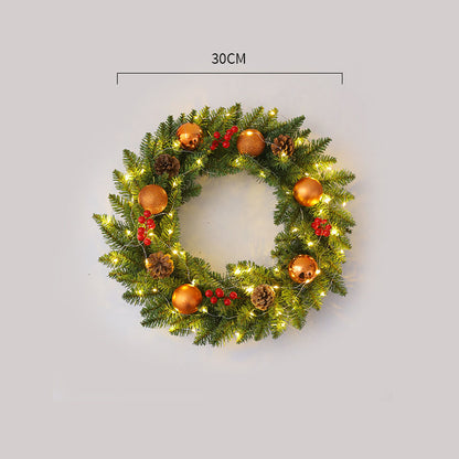 Multi-Size Christmas Rattan Wreath (30-60cm) | Door & Window Holiday Scene Decoration