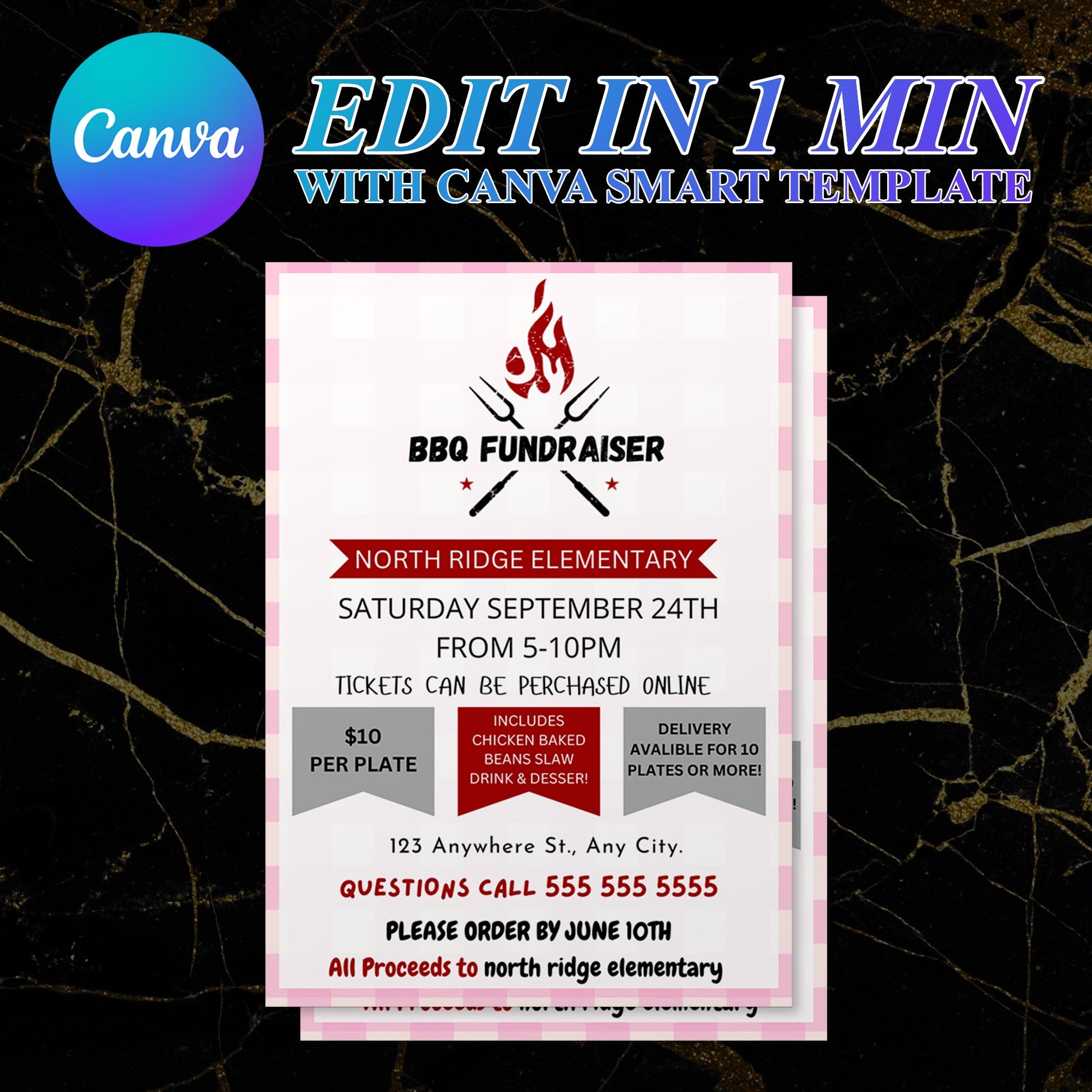 Barbecue Fundraiser Flyer Template CreativeRino