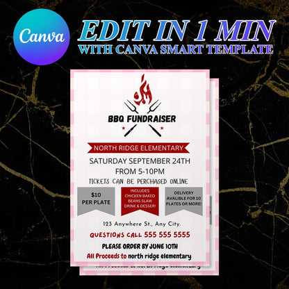 Barbecue Fundraiser Flyer Template CreativeRino