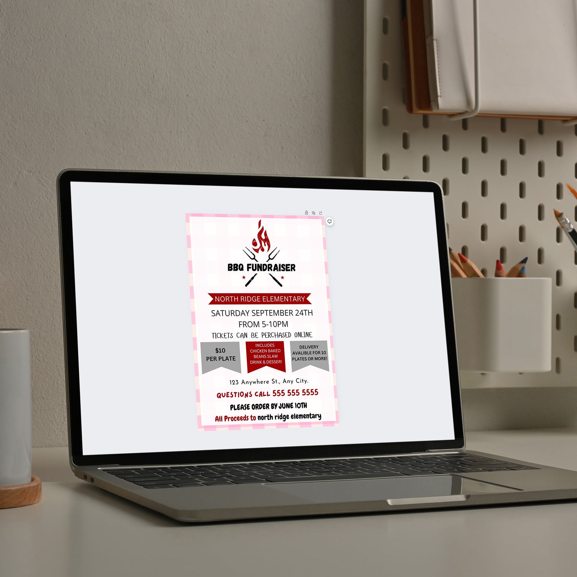 Barbecue Fundraiser Flyer Template CreativeRino