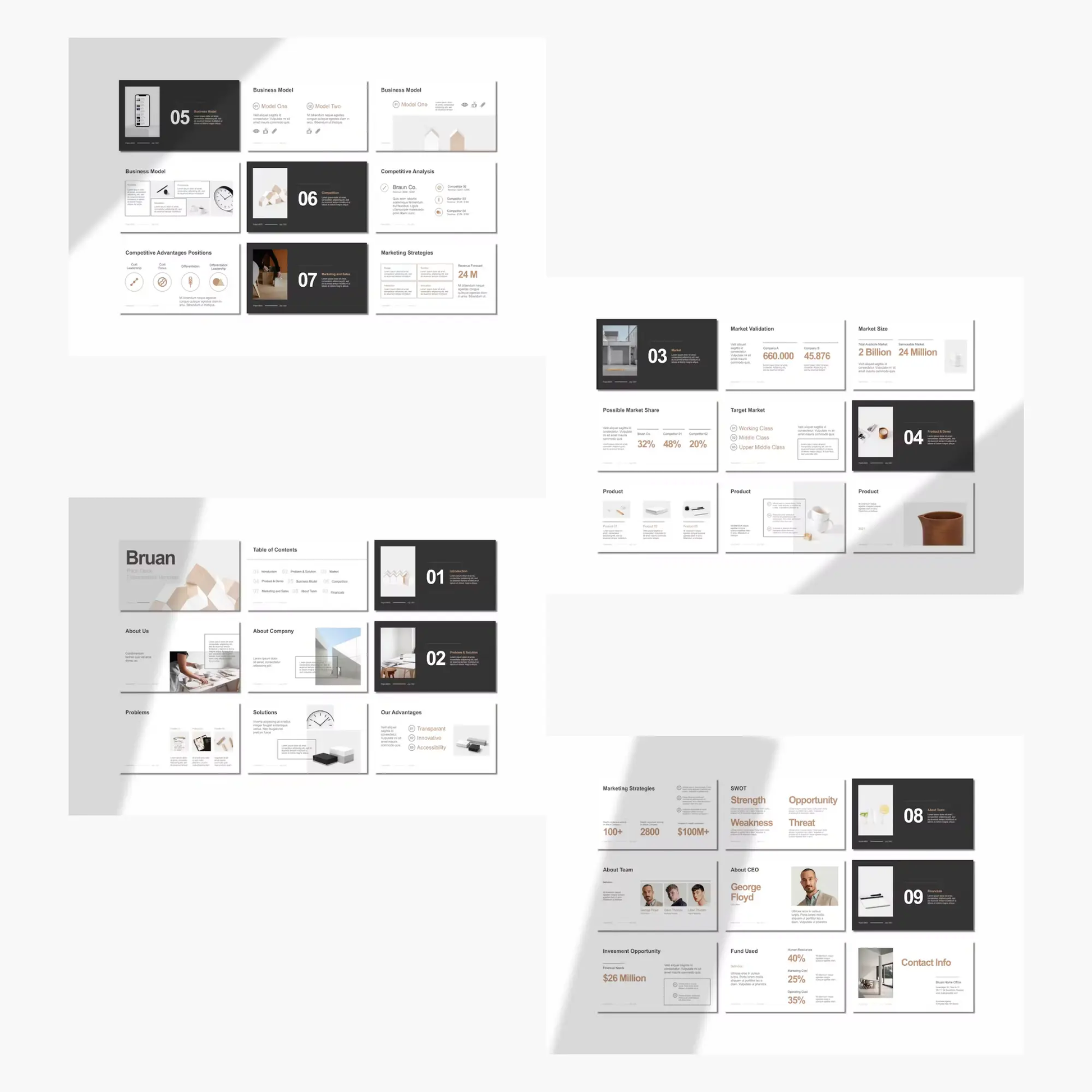 10 Pitch Deck Google Slides and Powerpoint Presentation Template Bundle - CreativeRino